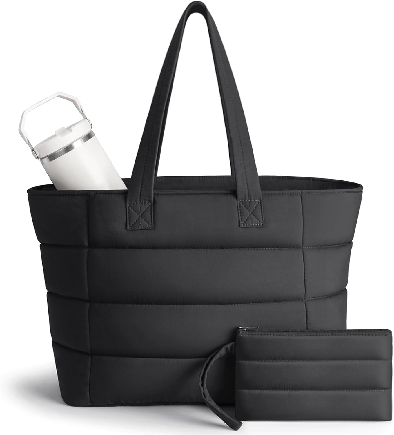 Women'S Tote Bags For Work - Puffer Tote Bag for Women, Lightweight
