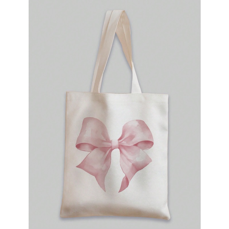 ROMWE Kawaii Bow Pattern Canva - Women'S Tote Bags For Work 评论和价格