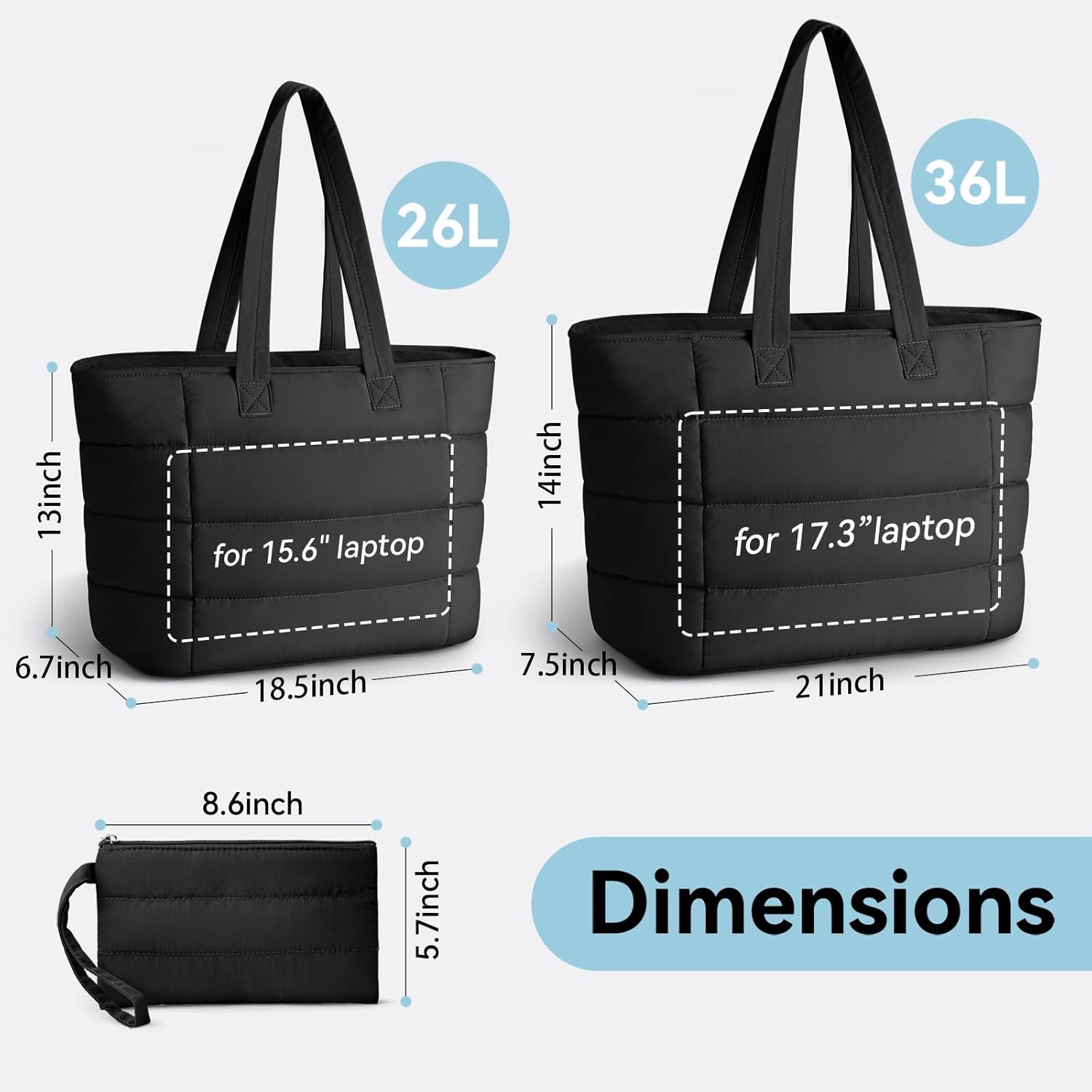 Puffer Tote Bag for Women, Lig - Women'S Tote Bags For Work 评论和价格