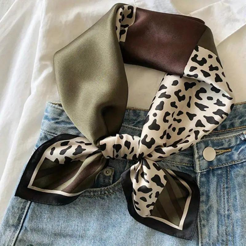 70*70cm Green Brown Scarf Wome - Women Bags Green 评论和价格
