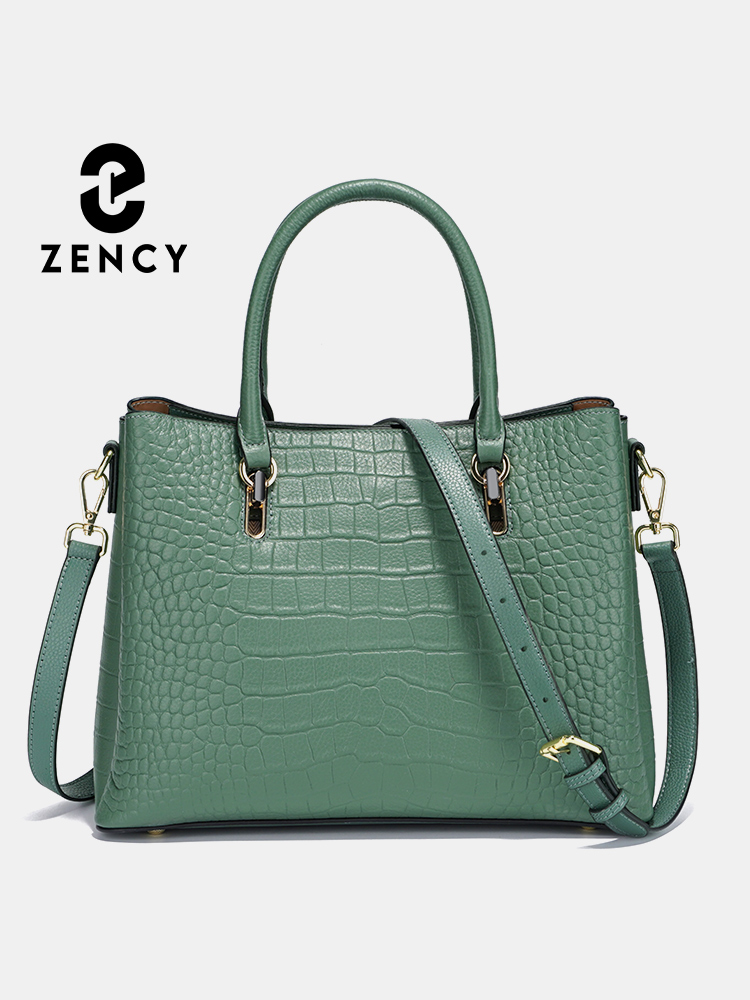 Zency Women's Genuine Leather  - Women Bags Green 评论和价格