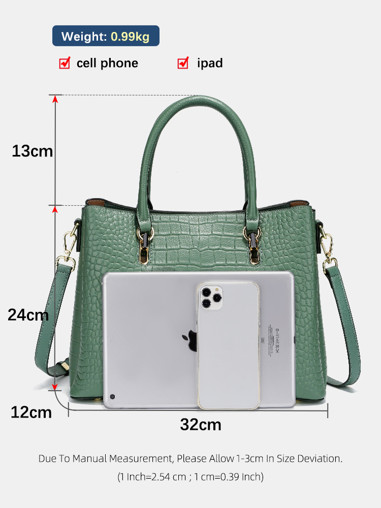Zency Women's Genuine Leather  - Women Bags Green 评论和价格