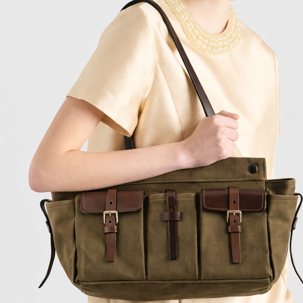 Canvas Handbag for Women Shoul - Women Bags Green 评论和价格