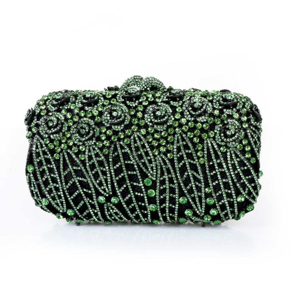 Full Stones Flower Party Box C - Women Bags Green 评论和价格