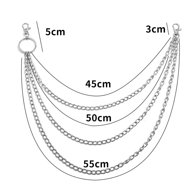 Layer Metal Belt Chain Punk Ho - Mini Purse Chain 评论和价格