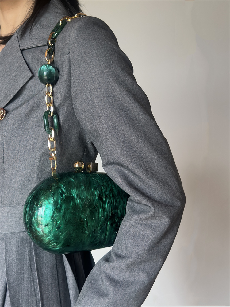 Banquet New Acrylic Clutch Bag - Women Bags Green 评论和价格