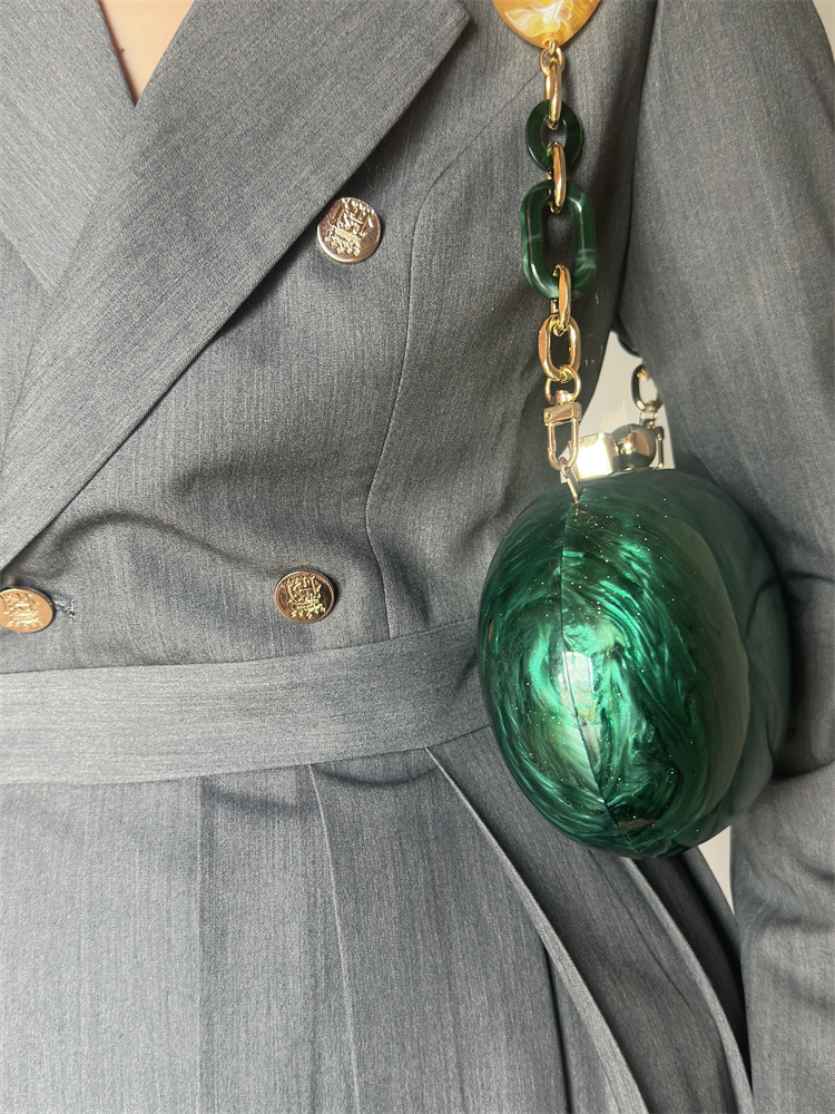 Banquet New Acrylic Clutch Bag - Women Bags Green 评论和价格