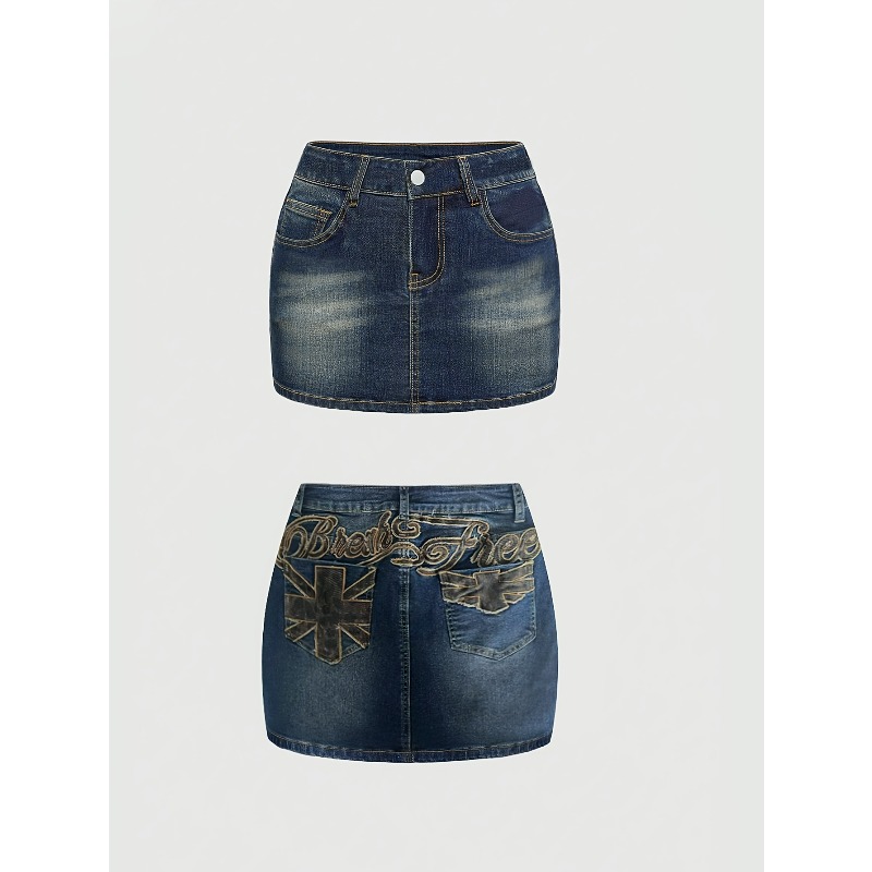 Summer Denim Retro Short Skirt - Women'S Retro Bags 评论和价格
