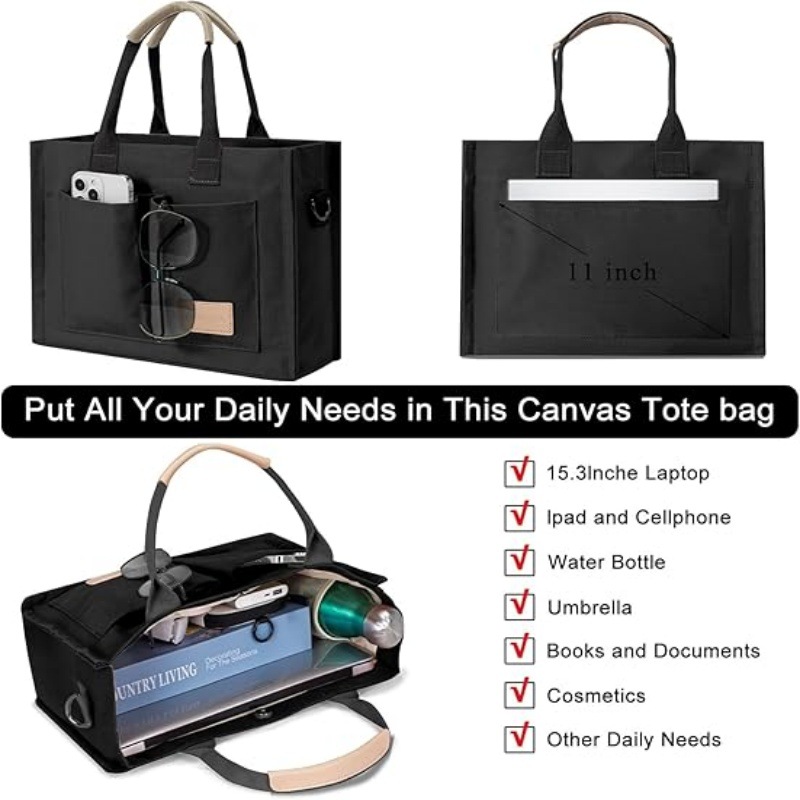 Women Large Canvas Tote Bag wi - Women'S Tote Bags For Work 评论和价格