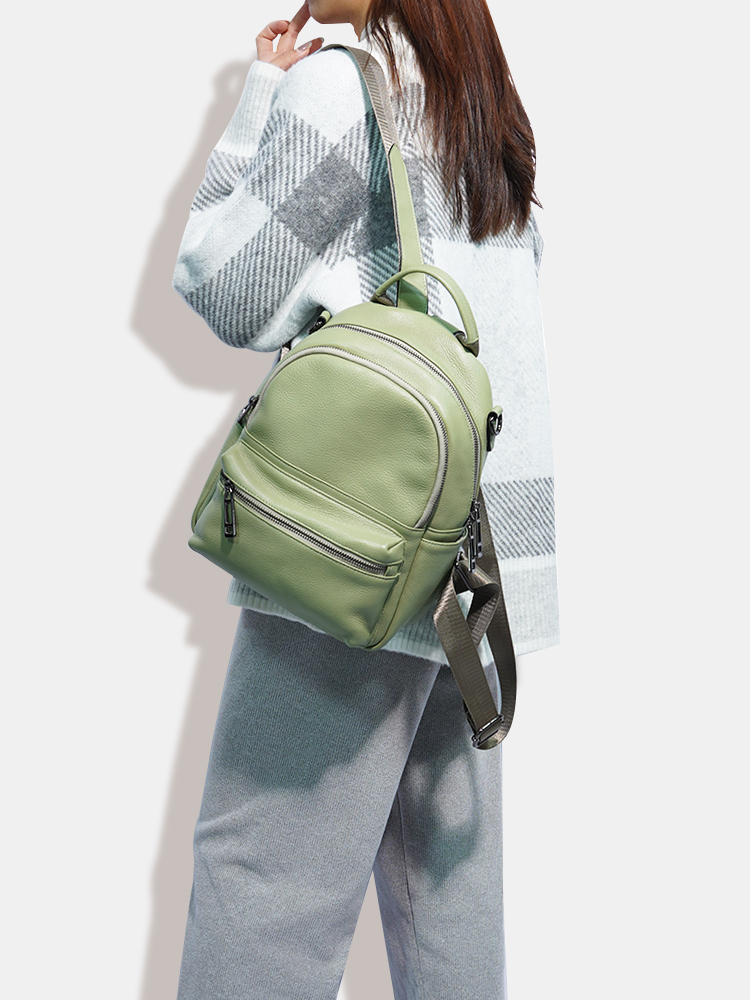 Zency Women Leather Backpack K - Women Bags Green 评论和价格