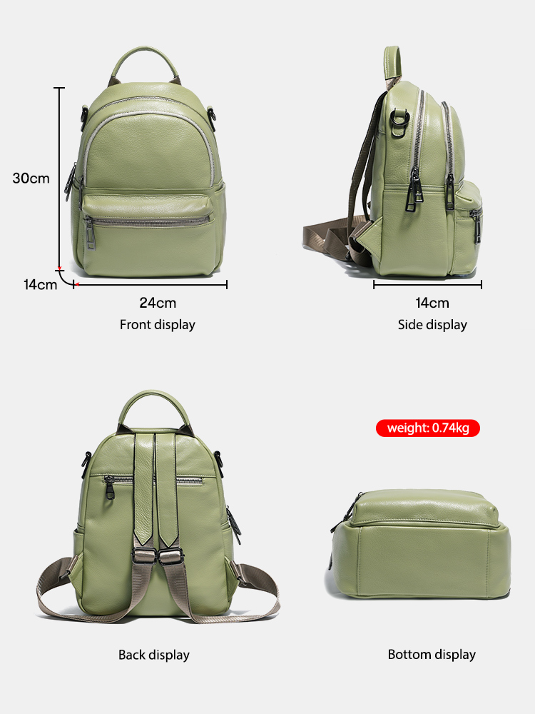 Zency Women Leather Backpack K - Women Bags Green 评论和价格