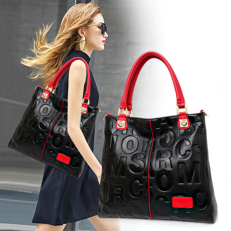 Genuine Cowhide Embossed Lette - Women'S Tote Bags For Work 评论和价格