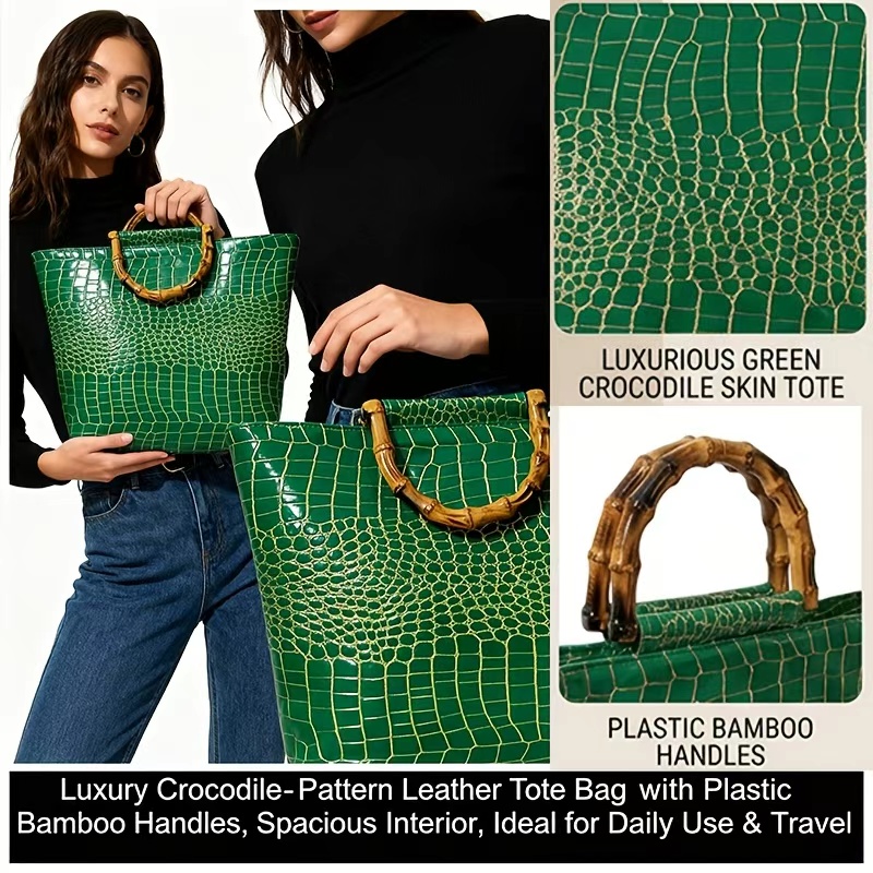 High-end faux leather emerald  - Women Bags Green 评论和价格