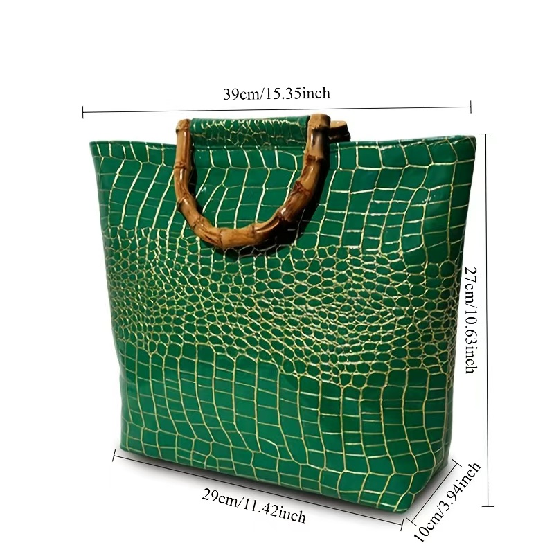 High-end faux leather emerald  - Women Bags Green 评论和价格