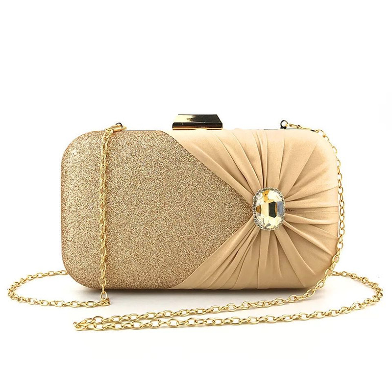 Silver Luxury Crystal Evening  - Women Bags Green 评论和价格