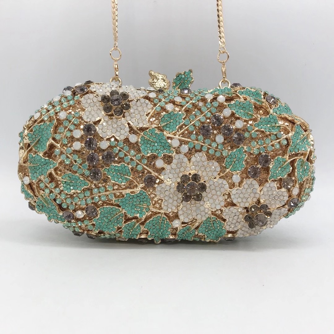 Women Green/White Crystals Clu - Women Bags Green 评论和价格