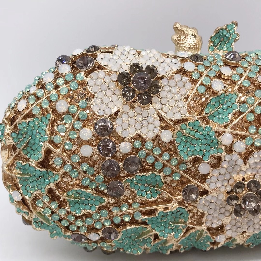Women Green/White Crystals Clu - Women Bags Green 评论和价格
