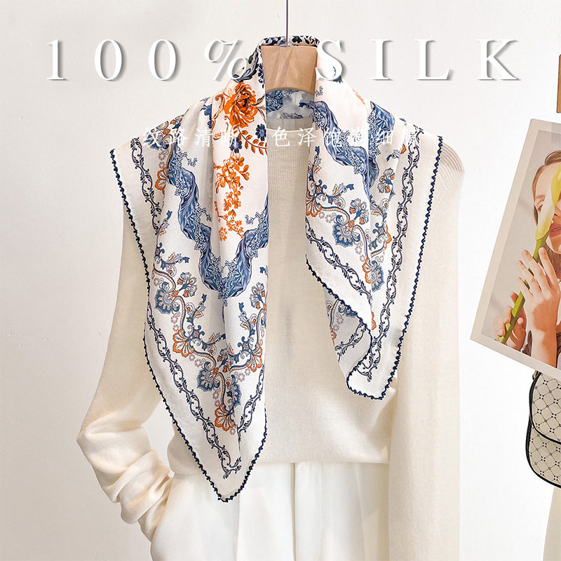 Luxury 100% Mulberry Silk Squa - Women'S Retro Bags 评论和价格