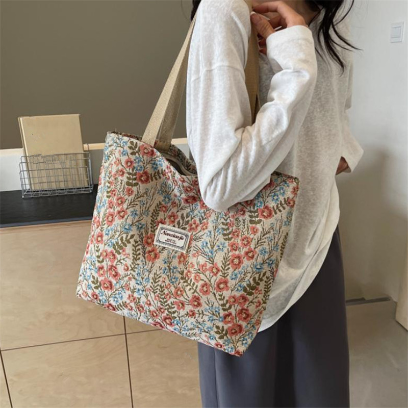 Embroidery Floral Canvas Handb - Women'S Tote Bags For Work 评论和价格