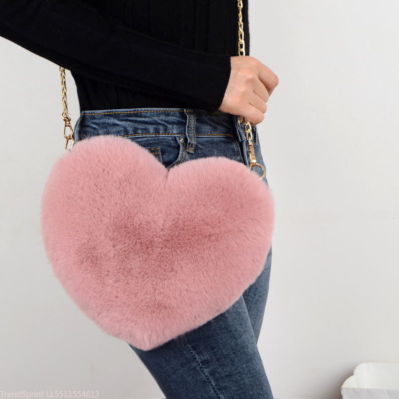 Fashion Women Heart Shaped Fau - Mini Purse Chain 评论和价格
