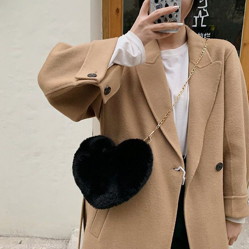 Fashion Women Heart Shaped Fau - Mini Purse Chain 评论和价格