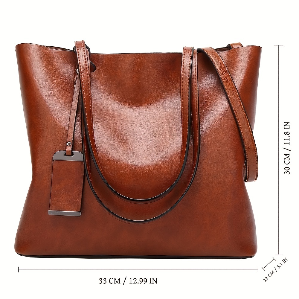 Fashionable Classic Retro Leat - Women'S Tote Bags For Work 评论和价格