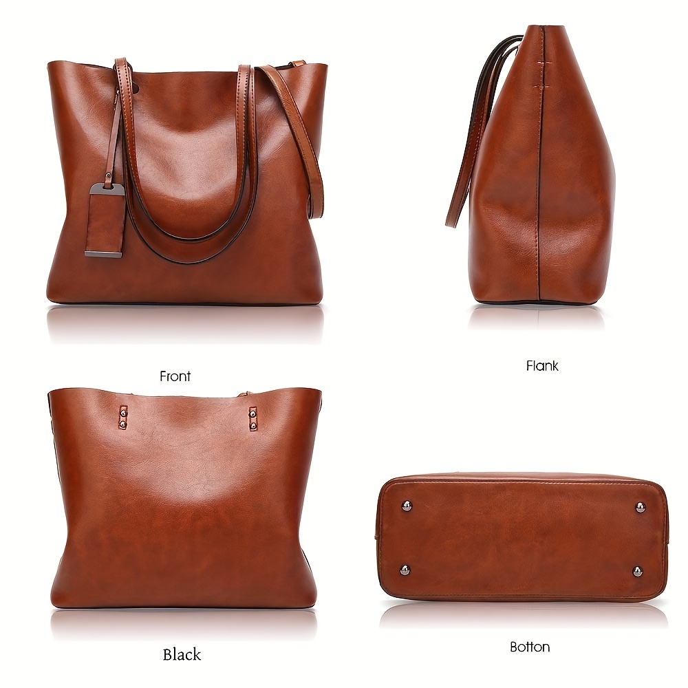Fashionable Classic Retro Leat - Women'S Tote Bags For Work 评论和价格